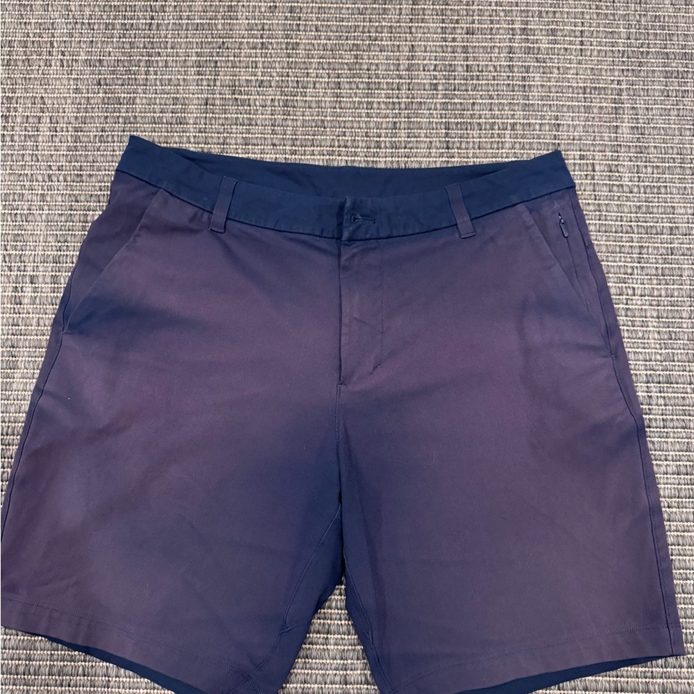 lululemon athletica Deep Blue Flat Front Shorts